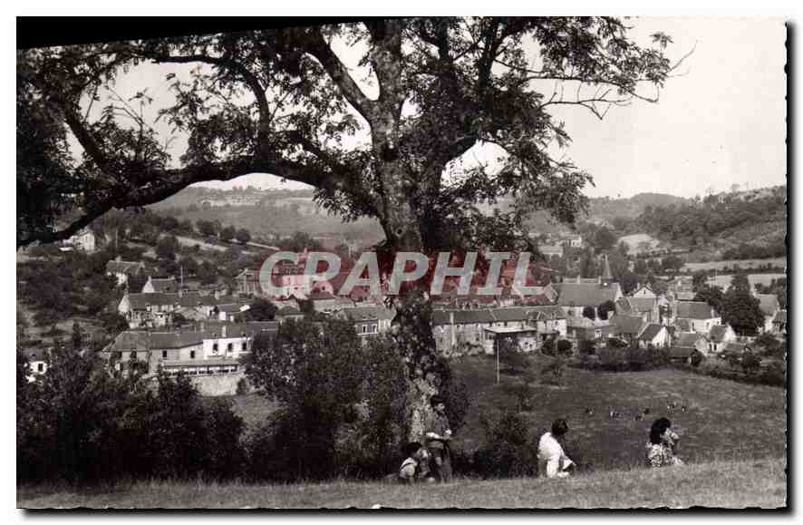 CPA Saint Leonard des Bois Sarthe Vue de la Joussiere sur le Bourg