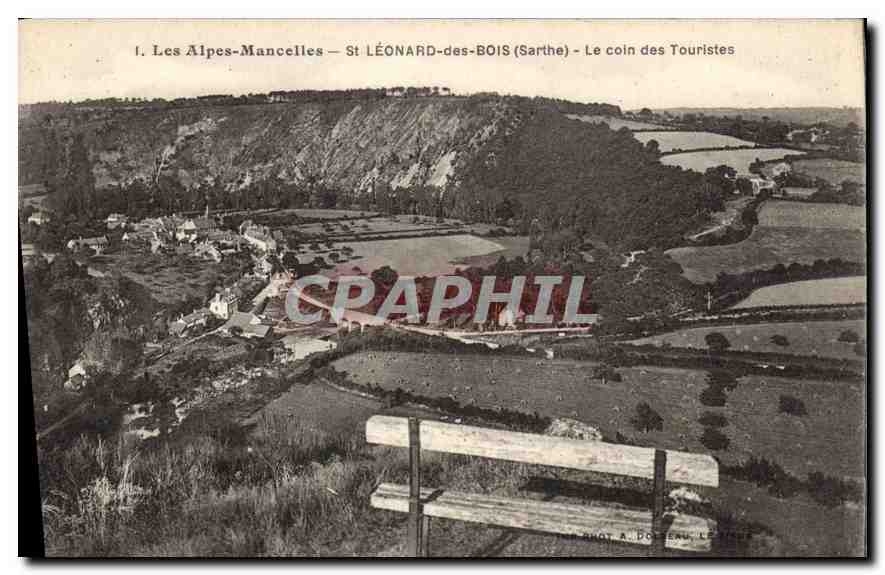 CPA Les Alpes Mancelles St Leonard des Bois Le coin des Touristes