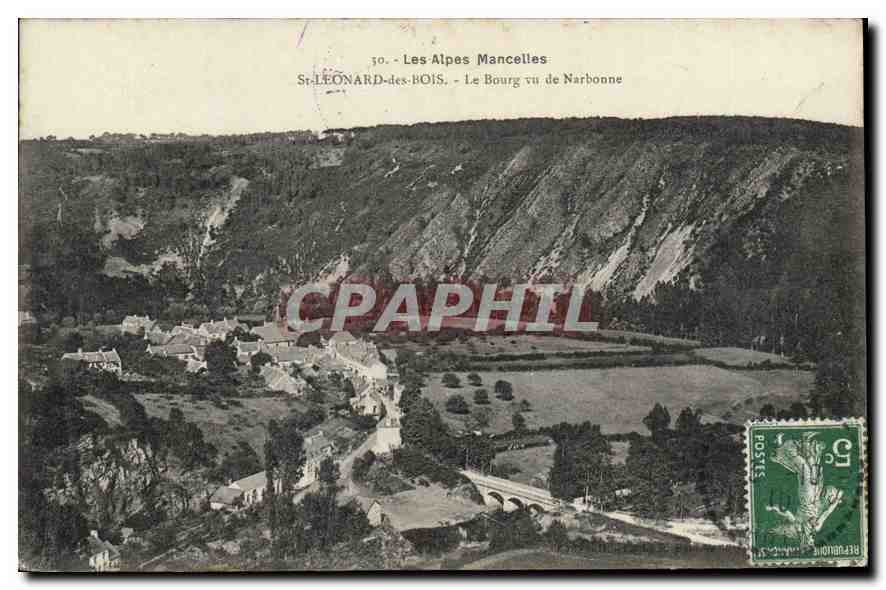 CPA Les Alpes Mancelles St Leonard des Bois Le Bourg vu de Narbonne