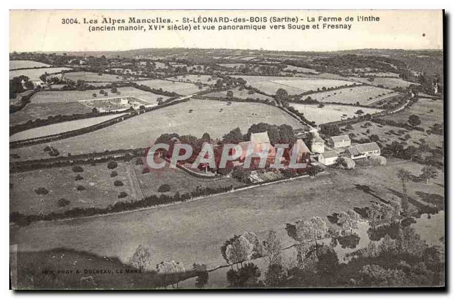 CPA Les Alpes Mancelles St Leonard des Bois Sarthe La Ferme de l'inthe ancien manoir XVI siecle et v