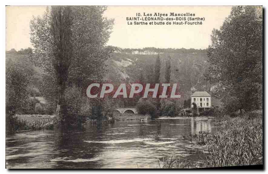 CPA Les Alpes Mancelles Saint Leonard des Bois Sarthe Le Sarthe et butte de Haut Fourche