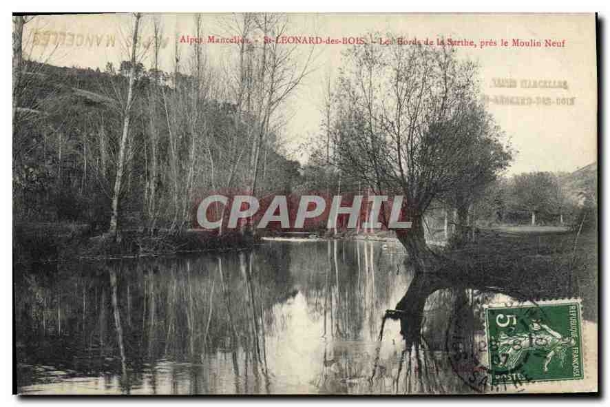 CPA Alpes Mancelles St Leonard des Bois Les Bords de la Sarthe pres le Moulin Neuf