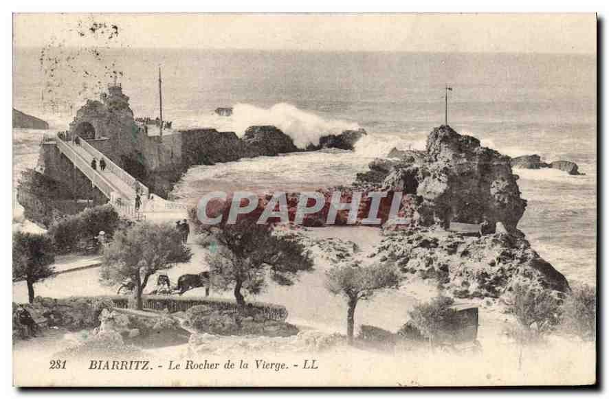 CPA Biarritz Le Rocher de la Vierge 