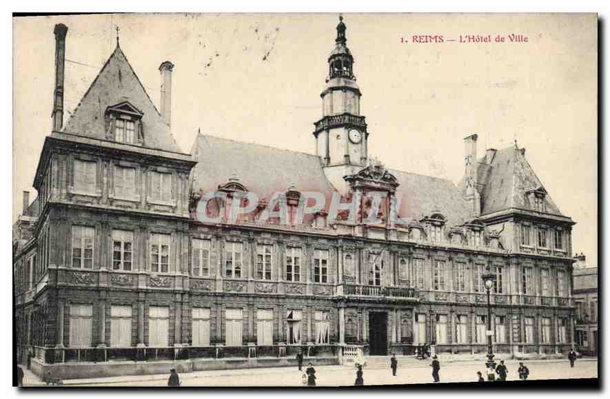 CPA Reims L'Hotel de Ville 
