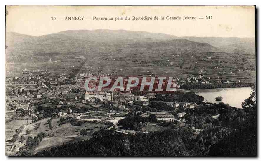 CPA Annecy Panorama pris du Belvedere de la Grande Jeanne 