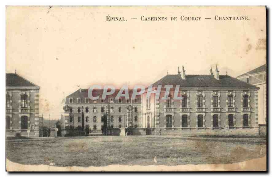 CPA Epinal Casernes de Courcy Chantraine Militaria