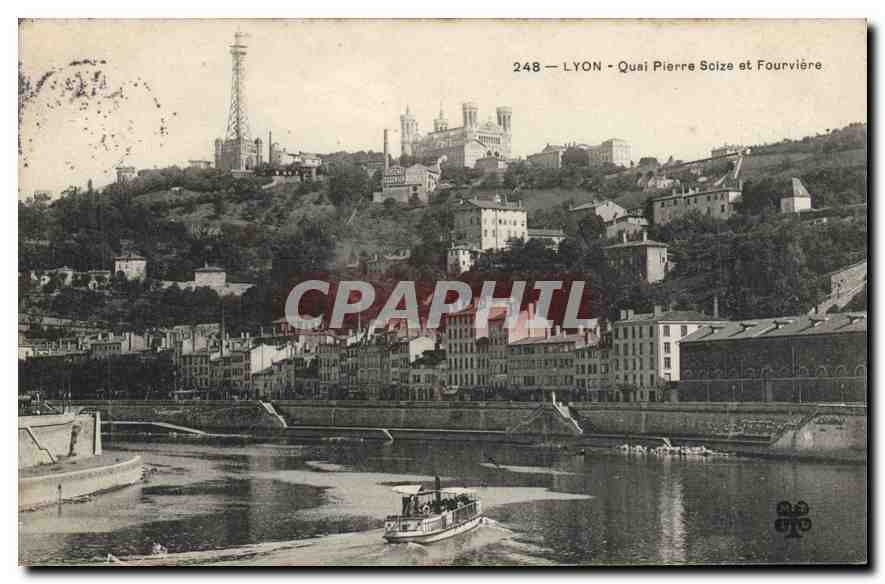 CPA Lyon Quai Pierre Soize et Fourviere 
