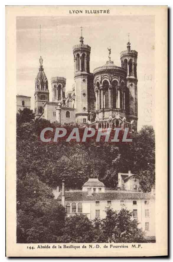 CPA Lyon Illustre Abside de la Basilique de ND de Fourviere 