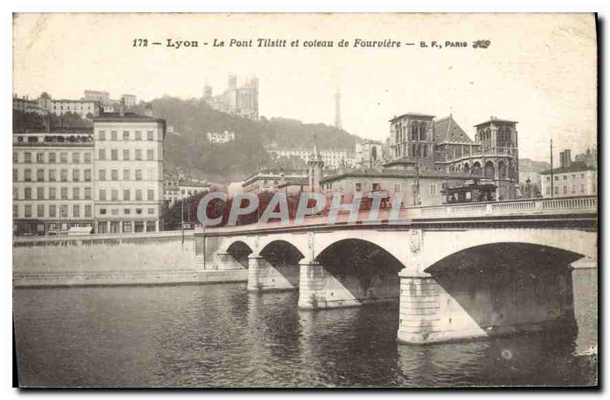 CPA Lyon Le Pont Tilsitt et coteau de Fourviere 