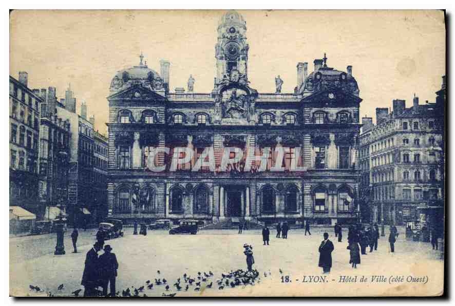 CPA Lyon Hotel de Ville cote Ouest 