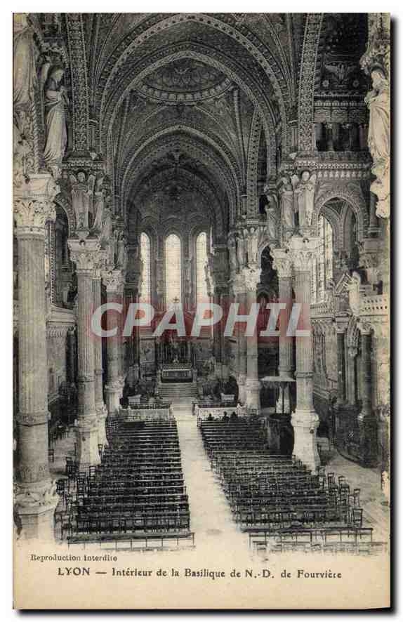 CPA Lyon Interieur de la Basilique de ND de Fourviere 