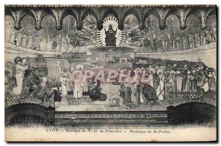 CPA Lyon Basilique de ND de Fourviere Mosaique de St Pothin 