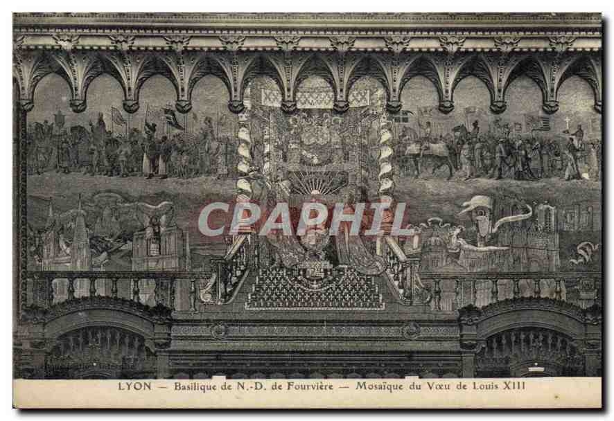 CPA Lyon Basilique de ND de Fourviere Mosaique du Voeu de Louis XIII 