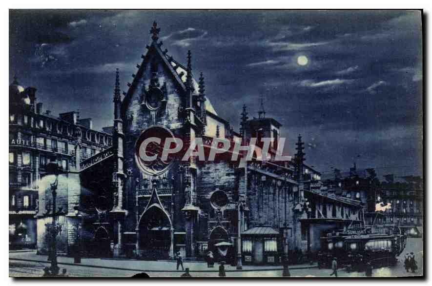 CPA Lyon La Nuit L'Eglise Saint Bonaventure 