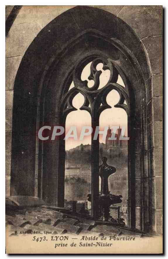 CPA Lyon Abside de Fourviere prise de Saint Nizier 