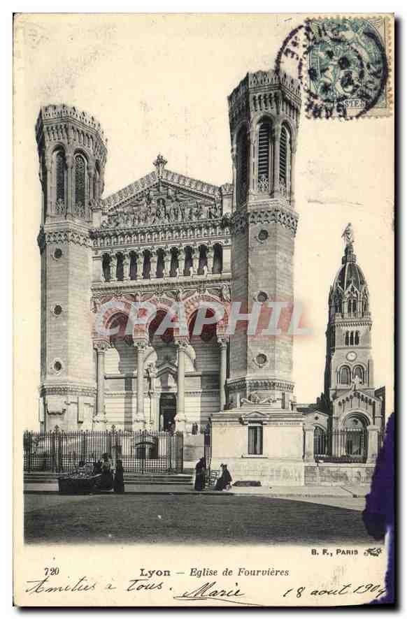 CPA Lyon Eglise de Fourvieres 