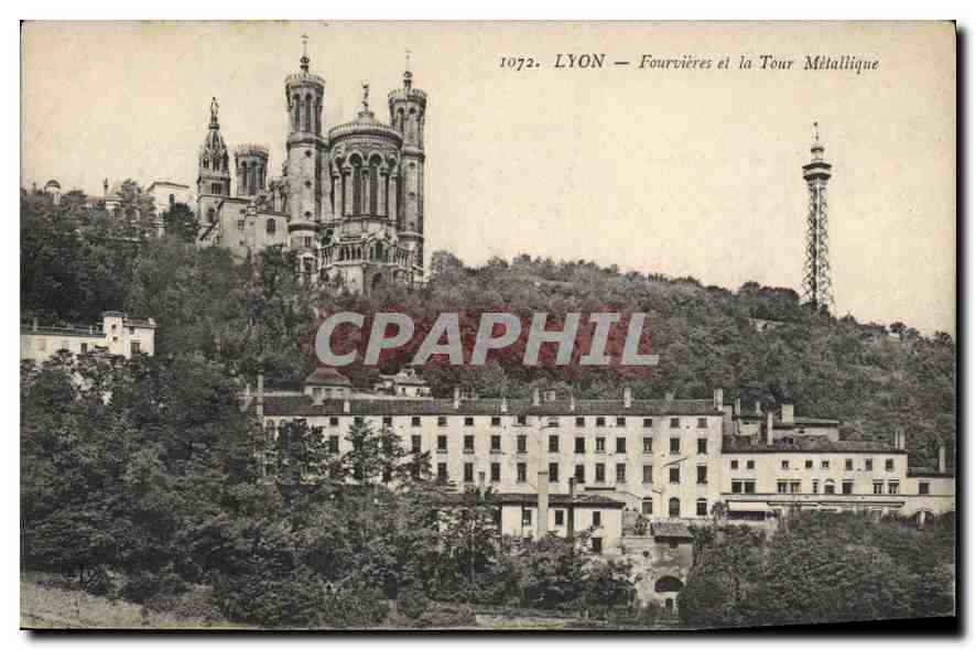 CPA Lyon Fourviere et la Tour Metallique