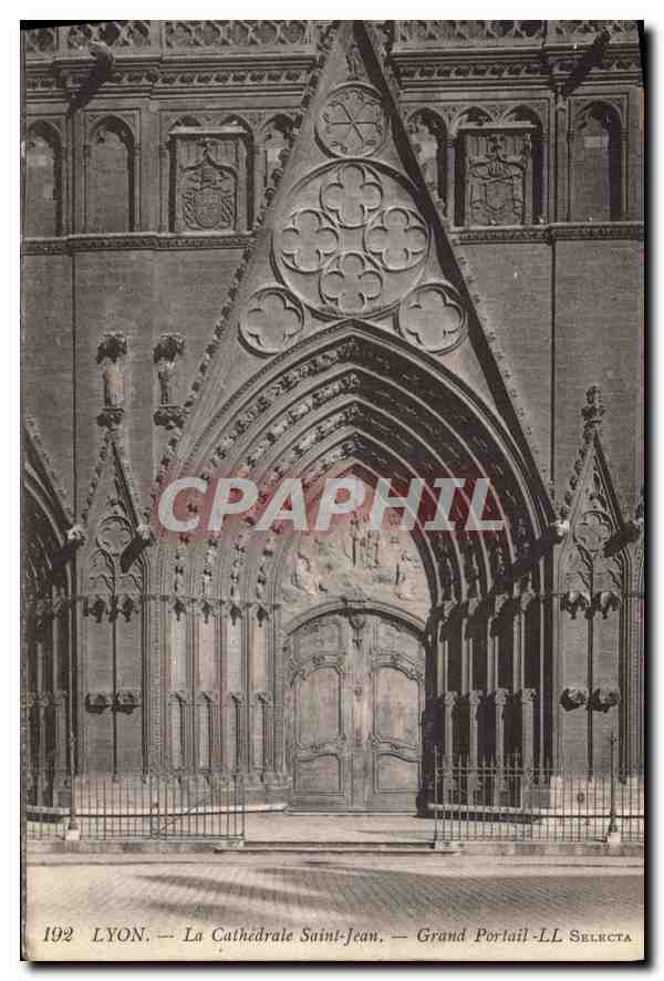 CPA Lyon La Cathedrale Saint Jean Grand Portail