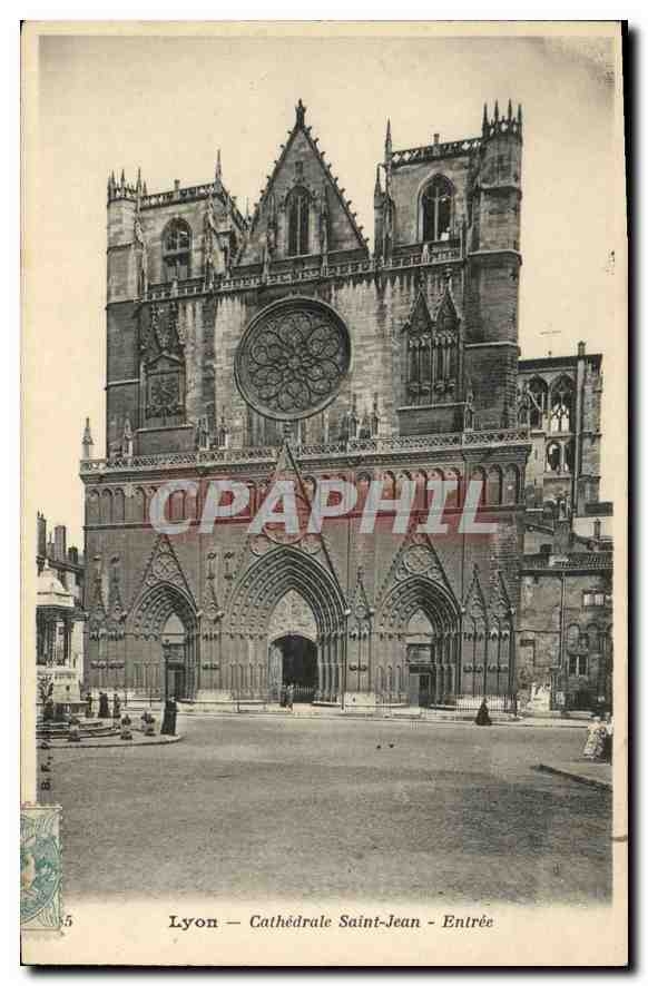 CPA Lyon Cathedrale Saint Jean Entree 