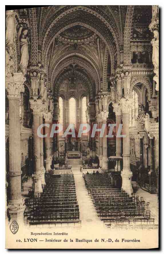 CPA Lyon Interieur de la Basilique de ND de Fourviere 