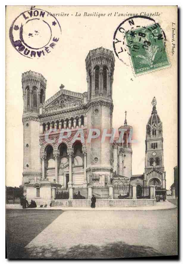 CPA Fourviere La Basilique et l'ancienne Chapelle