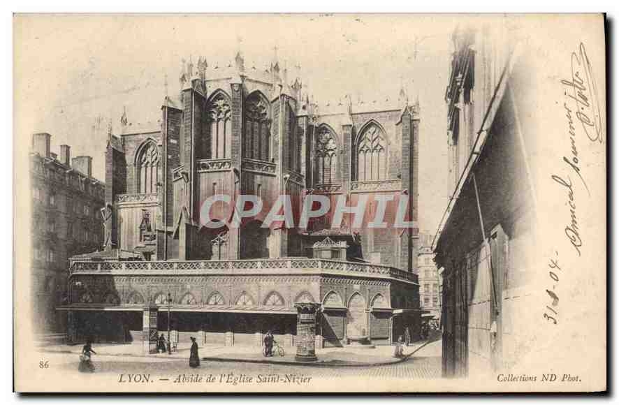 CPA Lyon Abside de l'Eglise Saint Nizier 