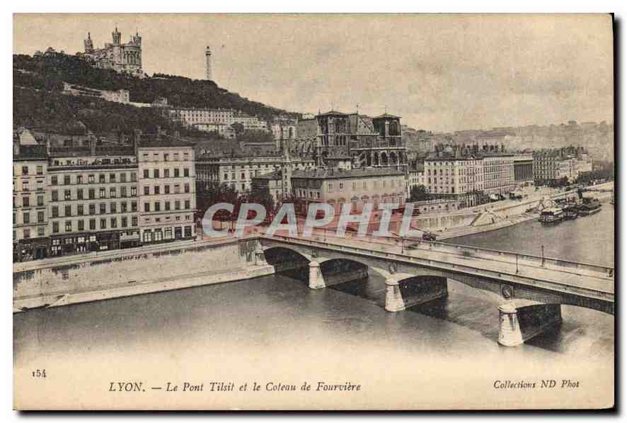 CPA Lyon Le Pont Tilsitt et le Coteau du Fourviere