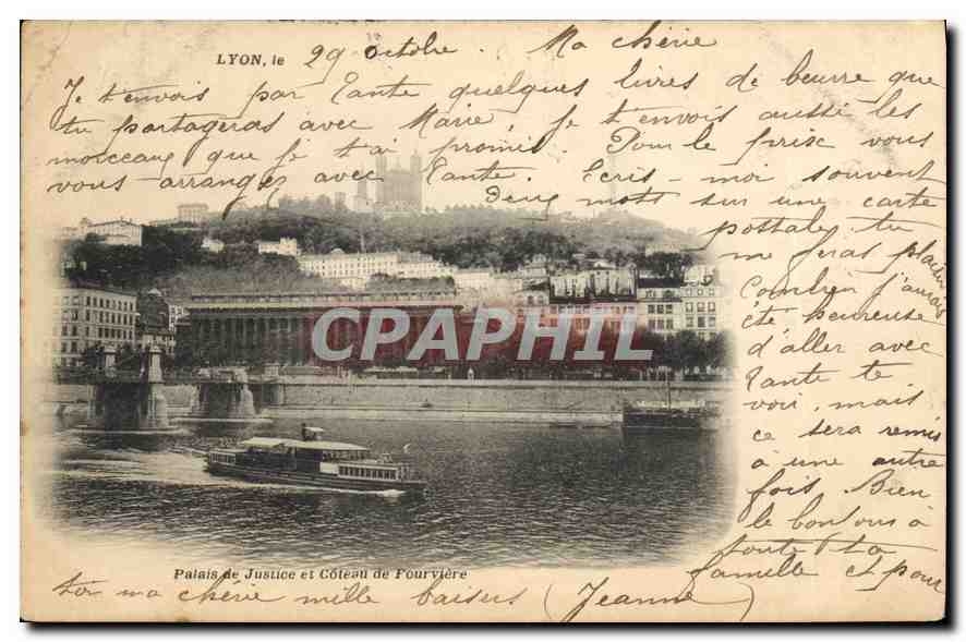 CPA Lyon Palais de Justice et Coteau de Fourviere 
