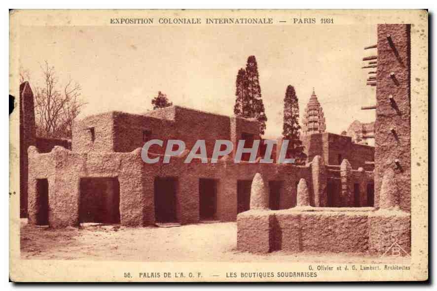 CPA Exposition Coloniale Internationale Paris 1931 Palais de LAOF Les Boutiques Soudanaises