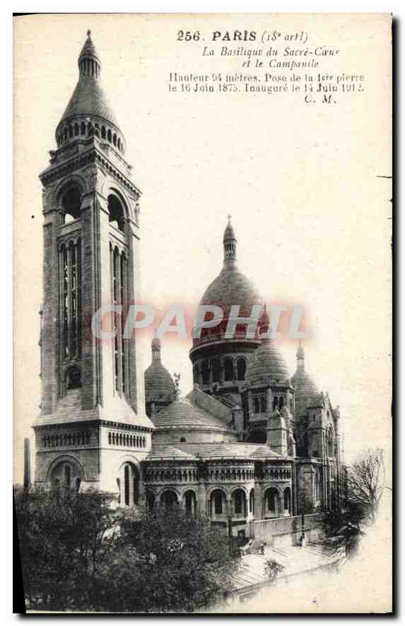 CPA Paris La Basilique de Sacre Coeur et le Campanile 