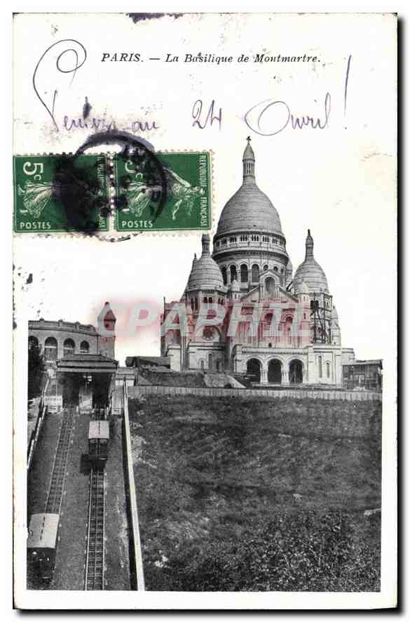 CPA Paris La Basilique de Montmartre