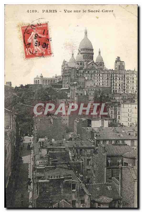 CPA Paris Vue sur le Sacre Coeur