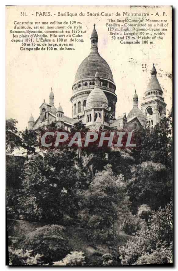 CPA Paris Basilique du Sacre Coeur de Montmartre
