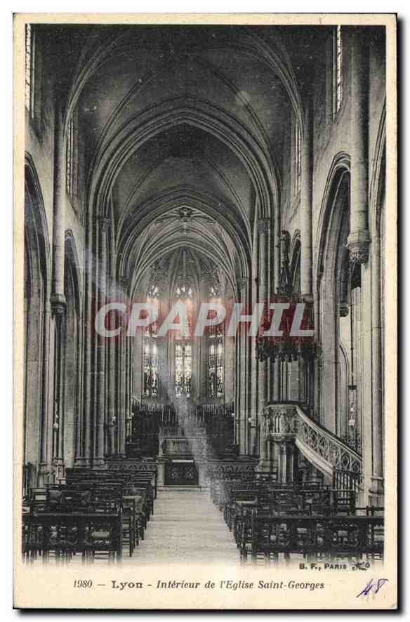 CPA Lyon Interieur de l'Eglise Saint Georges