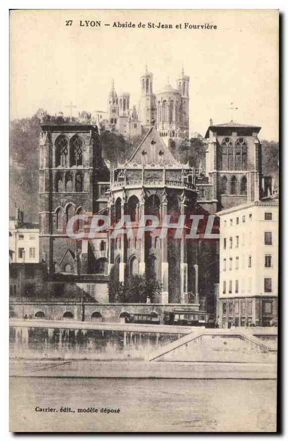 CPA Lyon Abside de St Jean et Fourviere 