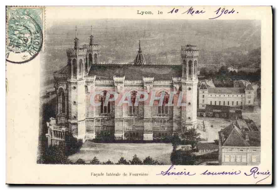 CPA Lyon Facade laterale de Fourviere 
