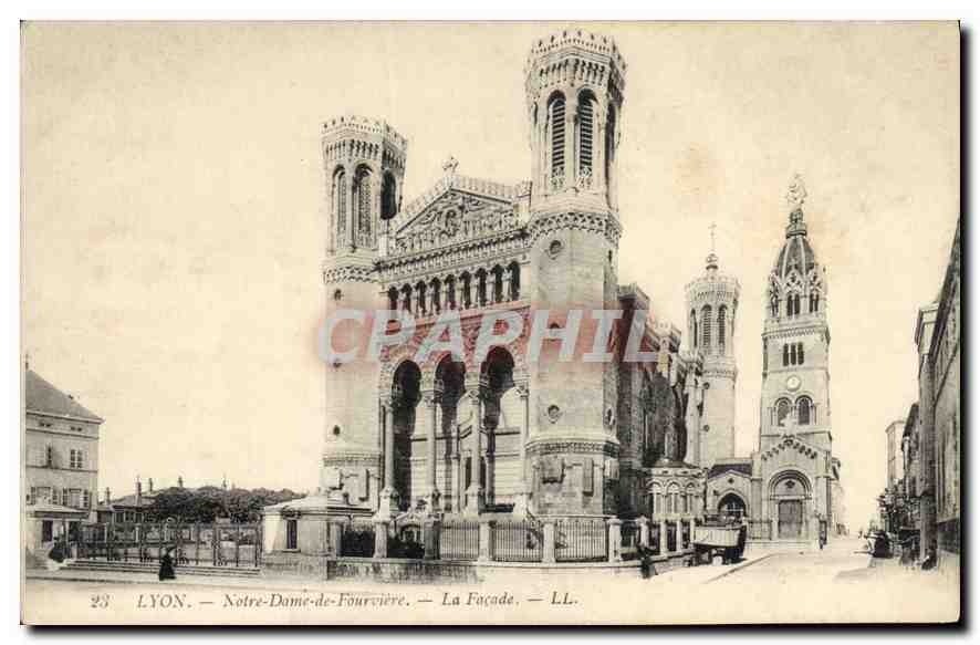 CPA Lyon Notre Dame de Fourviere La Facade 