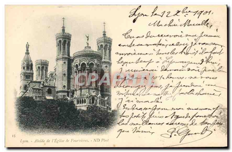 CPA Lyon Abside de l'Eglise de Fourviere 