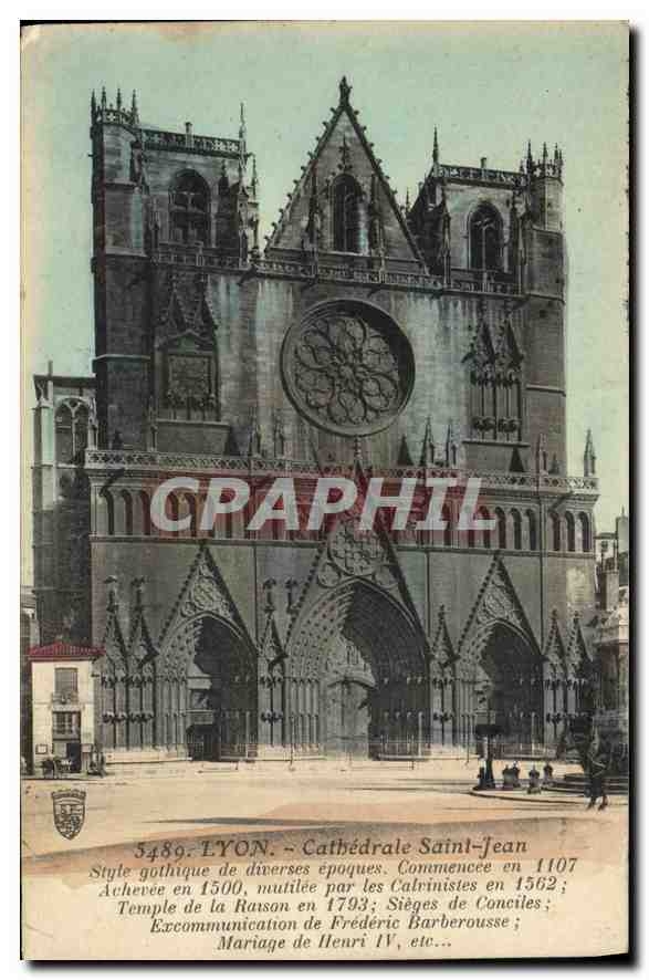 CPA Lyon Cathedrale Saint Jean Style gothique de diverses epoques 