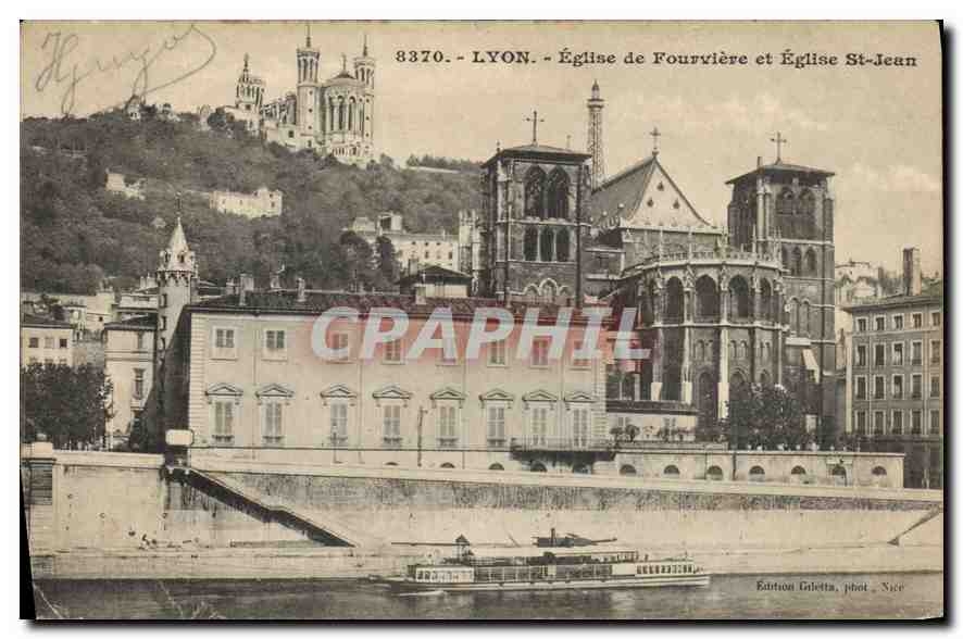 CPA Lyon Eglise de Fourvere et Eglise St Jean 