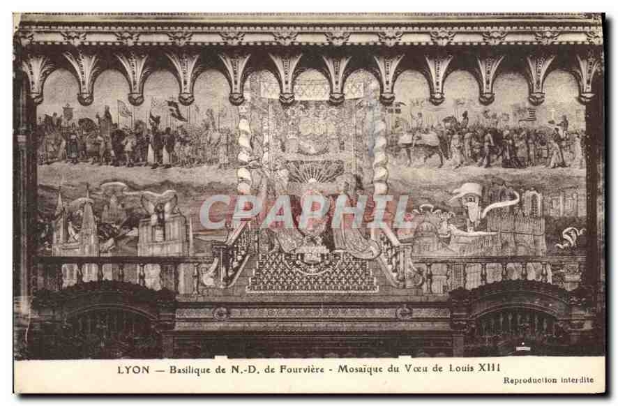 CPA Lyon Basilique de ND de Fourviere Mosaique du Voeu de Louis XIII 