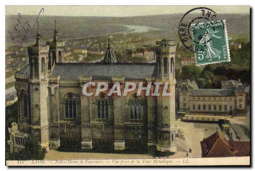 CPA Lyon Notre Dame de Fourviere Vue prise de la Tour Metallique 