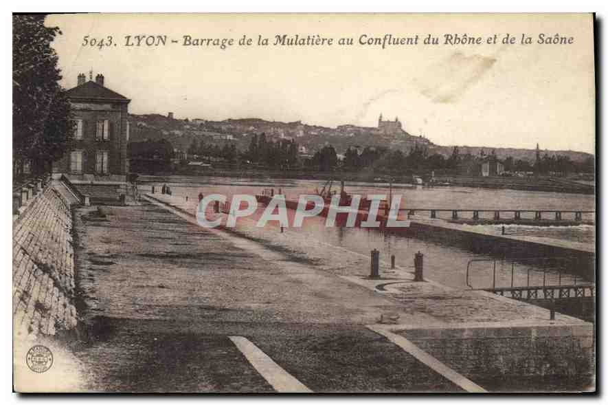 CPA Lyon Barrage de la Mulatiere au Confluent du Rhone et de la Saone