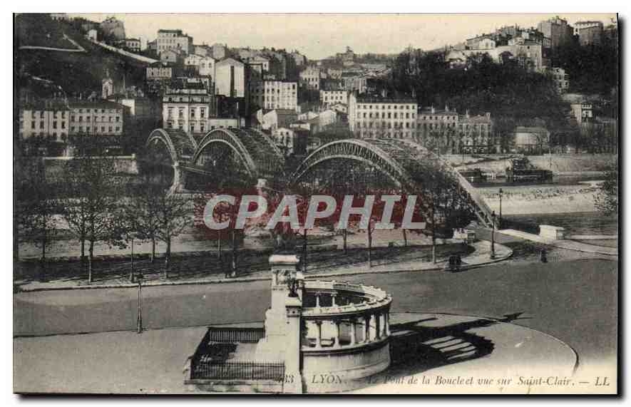 CPA Lyon Le Pont de la Boucle vue sur Saint Clair 