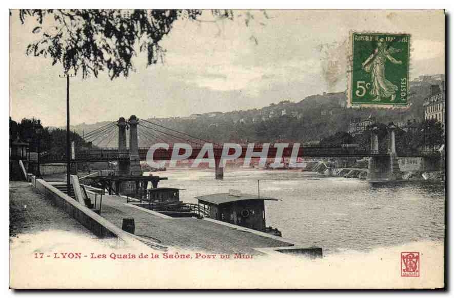 CPA Lyon Les Quais de la Saone Pont du Midi 