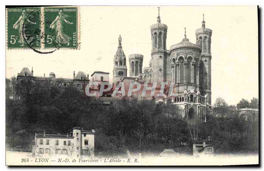 CPA Lyon N D de Fourvieres L'Abside E R 