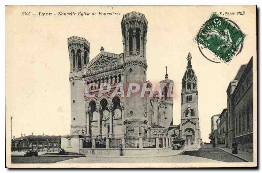 CPA Lyon Nouvelle Eglise de Fourviere 