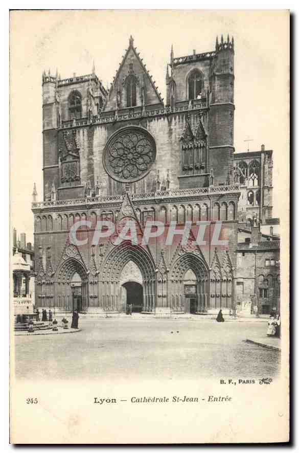 CPA Lyon Cathedrale St Jean Entree 