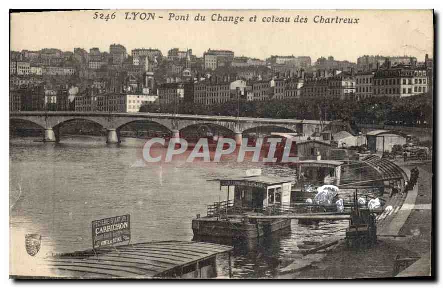 CPA Lyon Pont du Change et Coteau des Chartreux
