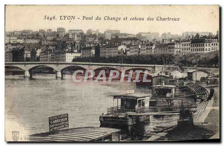CPA Lyon Pont du Change et Coteau des Chartreux